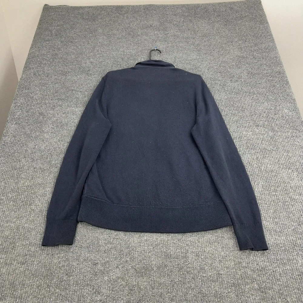 Banana‎ Republic Jacket Mens L Blue Cotton Quilted Hybrid Full Zip Casual